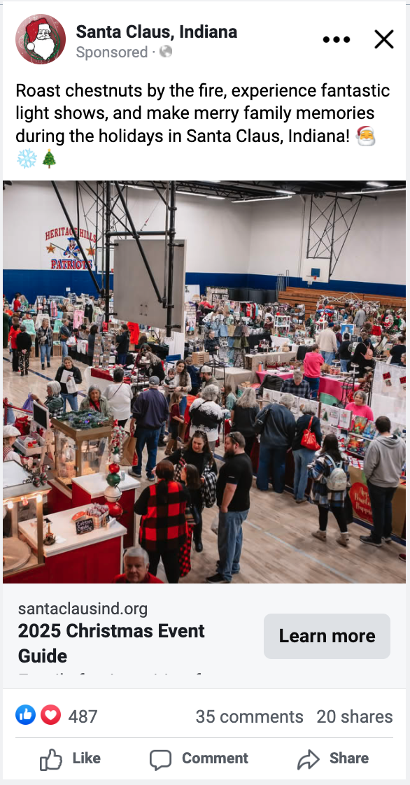 Santa Claus Meta Holiday Advertising