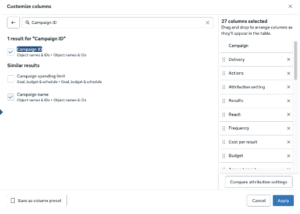 screenshot of meta ad settings
