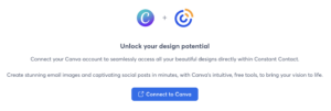 Screenshot of Constant Contact & Canva Integration